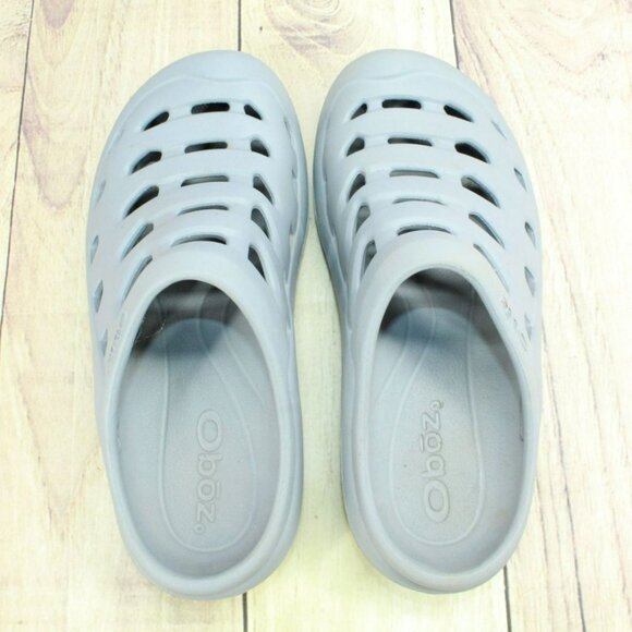 Oboz Whakata Unisex Gray Rubber Slip On Comfort Clogs Mules Sandals Size 9 - Picture 7 of 10